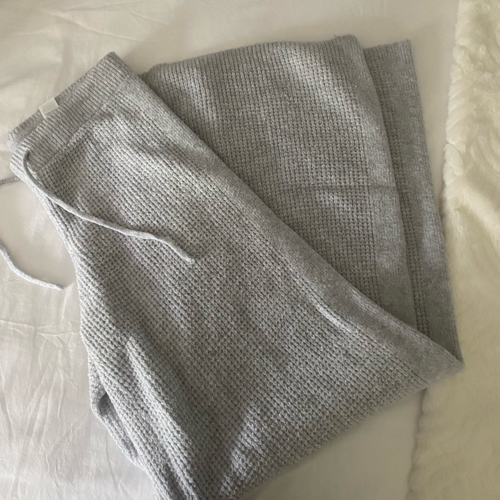Cozy Gray Knit Pants